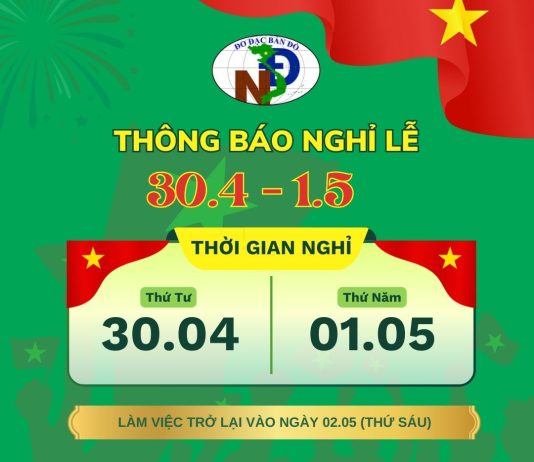 Thông báo nghỉ lễ 30/4 và 01/05 năm 2025