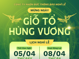 Công ty Nhơn Đức thông báo nghỉ lễ Giỗ Tổ Hùng Vương Ảnh thông báo nghĩ lễ Giỗ Tổ Hùng Vương