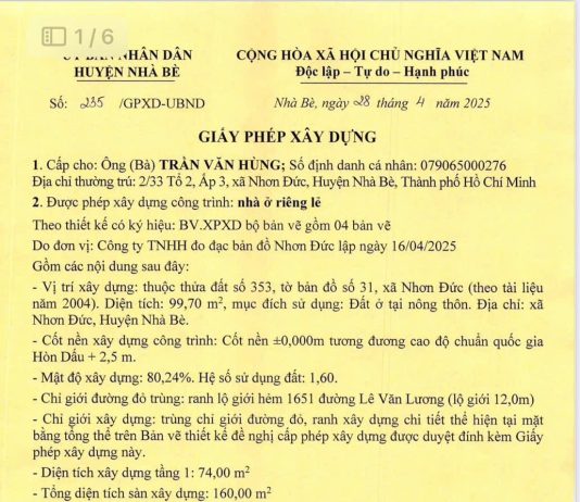 TP.HCM Dự Kiến Bỏ Cấp Giấy Phép Xây Dựng Từ 1/7: Hướng Tới Thủ Tục Đơn Giản Hơn Cho Người Dân