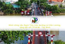 Khởi công cầu Rạch Tôm trên đường Lê Văn Lương, tăng kết nối TP.HCM – Tây Ninh Hình ảnh khởi công cầu Rạch Tôm