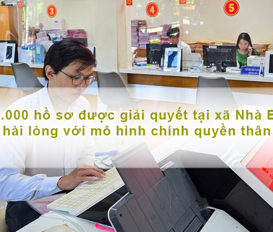 Xã Nhà Bè giải quyết hơn 7.000 hồ sơ, dân được mời bánh nước, chấm điểm hài lòng tại chỗ