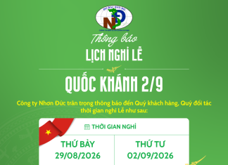 Thông báo lịch nghỉ lễ Quốc khánh 2/9 năm 2026